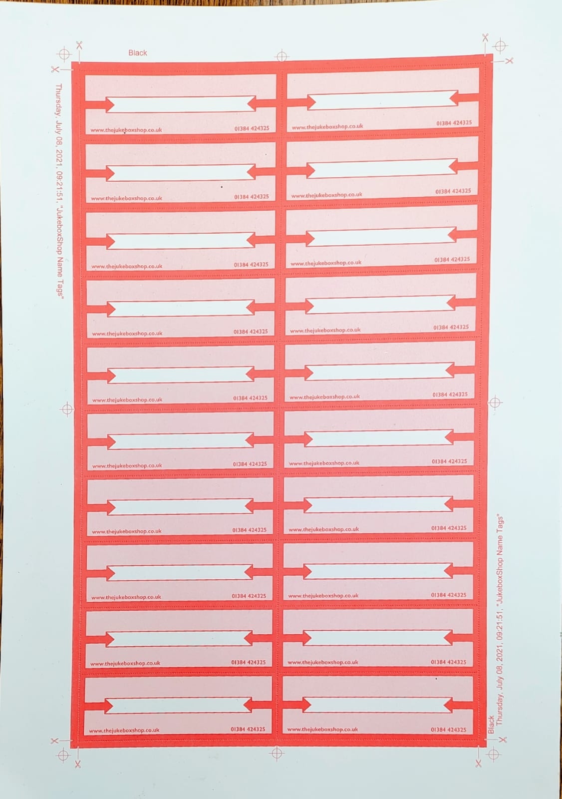 Pre-perforated A4 title card 10 pack